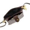 Malá kožená dvouoddílová crossbody kabelka (pouzdro na mobil) Luka tmavěhnědá