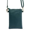 Malá kožená dvouoddílová crossbody kabelka (pouzdro na mobil) Luka tyrkysová