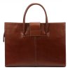 Kožená dámská business taška do ruky Camilla no. 778 hnědá na formát A4