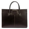 Kožená dámská business taška do ruky Camilla no. 778 tmavěhnědá na formát A4
