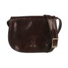 Malá kožená crossbody kabelka no. 46 tmavěhnědá (NEW)