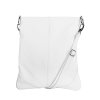 Střední/velká kožená crossbody kabelka Vera Pelle no. 5509 bílá NEW