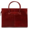 Kožená dámská business taška do ruky Florence no. 1028 tmavěčervená na formát A4