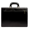 Hladká kožená aktovka Gregorio no. 819-1 černá