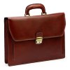 Hladká kožená aktovka Gregorio no. 819-1 hnědá