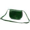 Malá kožená crossbody kabelka no. 46 tmavězelená