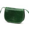 Malá kožená crossbody kabelka no. 46 tmavězelená