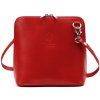 Kožená crossbody kabelka no. 55 červená