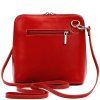Kožená crossbody kabelka no. 55 červená