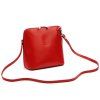 Kožená crossbody kabelka no. 55 červená