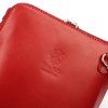 Kožená crossbody kabelka no. 55 červená