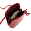Kožená crossbody kabelka no. 55 červená