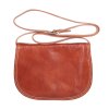 Kožená crossbody kabelka no. 49 světlehnědá