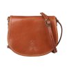Malá kožená crossbody kabelka MINI světlehnědá