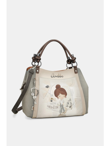 Anekke kabelka s designovými uchy a popruhem Sophia