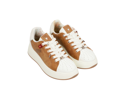 Anekke dámské kožené boty Sneakers Peace & Love Brown