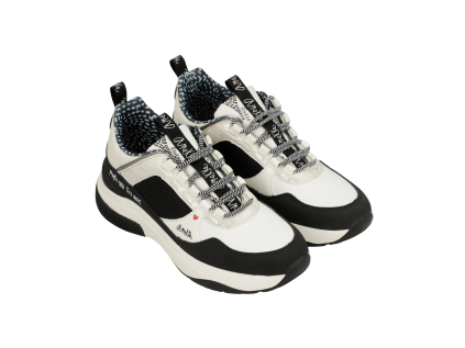 Anekke dámské kožené boty Sneakers Fashion Black & White