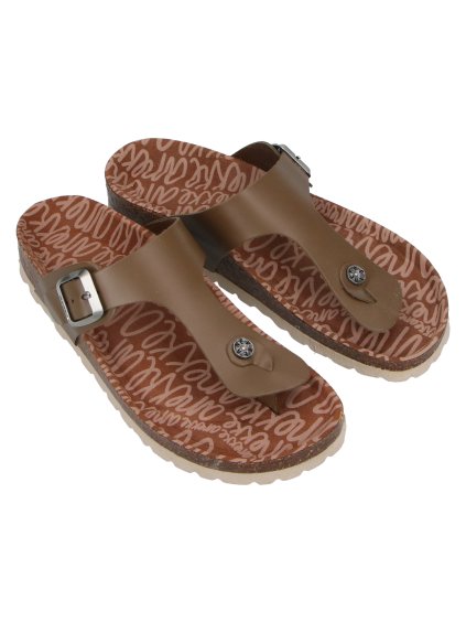 Anekke dámske kožené bio žabky Green