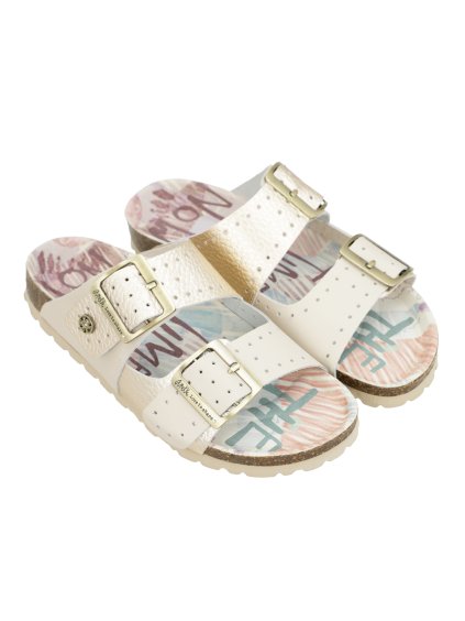 Anekke dámske kožené bio sandále Gold