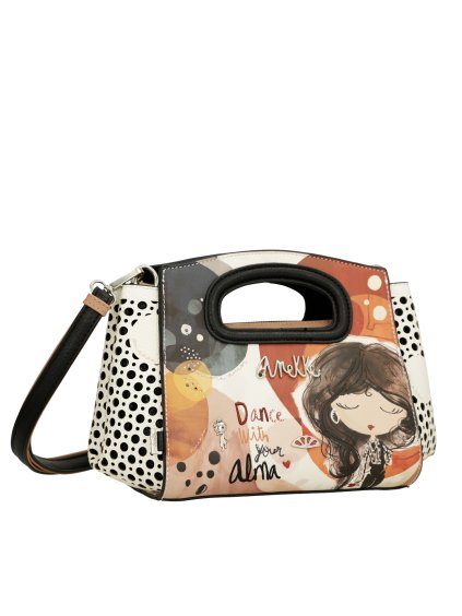 Perforovaná kabelka do ruky s popruhom Anekke Alma