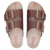 Anekke dámske kožené bio sandále Amazonia svetlohnedé