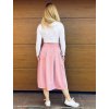 Basic zavinovací Midi sukně - starorůžová