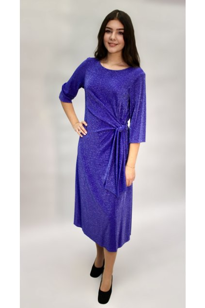 Švestkové třpytivé šaty