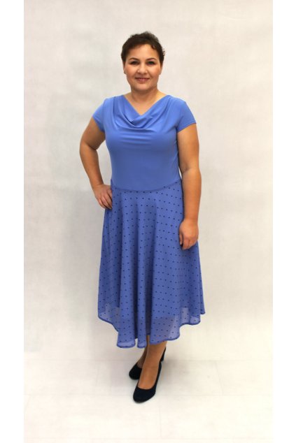 Kolové modré šaty