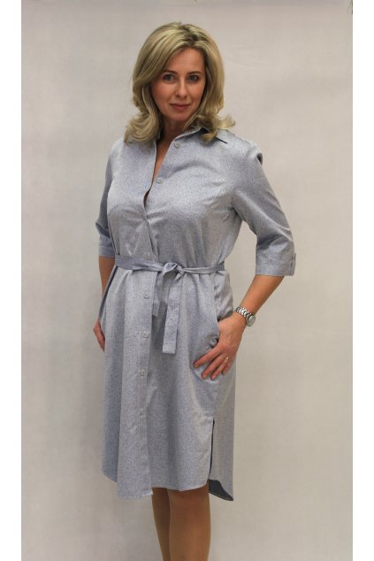 Košilové bleďemodré šaty