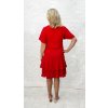 Šaty s volánem červené