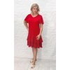 Šaty s volánem červené