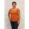 Oranžové triko s proužky