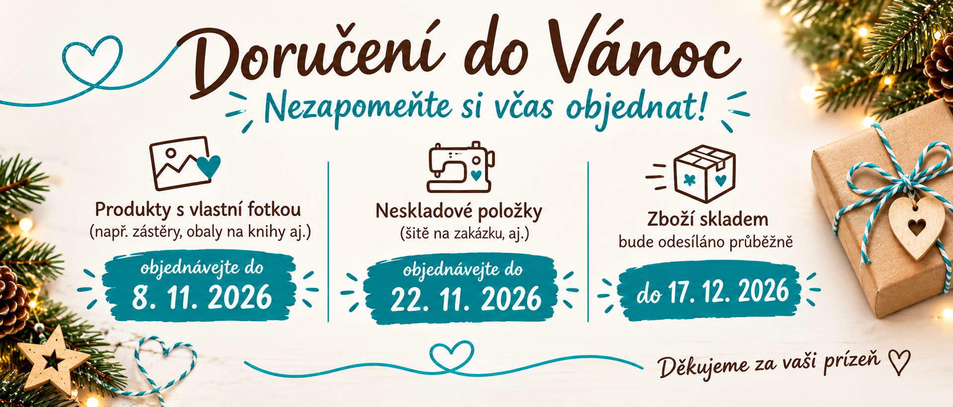 Doručení do vánoc