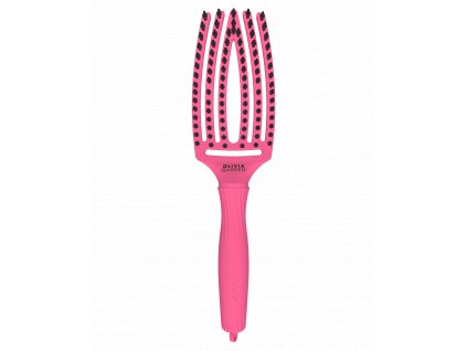 9467 olivia garden finger brush kefa na vlasy masazna 6 radova stredna hot pink