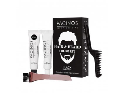 PACINOS Hair & Beard Color Kit - Black 30 + 30 ml