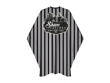 9828 the shave factory premium stripes barber cape 150x160 cm