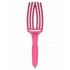 9467 olivia garden finger brush kefa na vlasy masazna 6 radova stredna hot pink