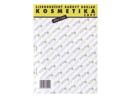 24302 kosmetika zjednoduseny danovy doklad propisovaci blok 50x2listy