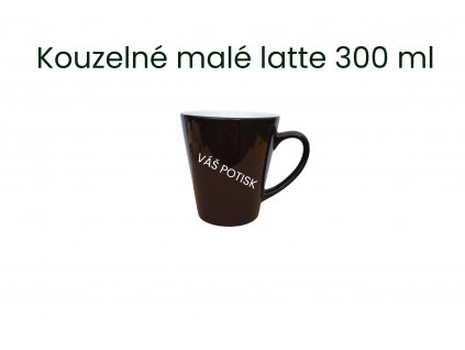 Černý kouzelný hrnek malé latte 300 ml