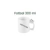 Bílý hrnek s vlastním potiskem fotbal 300 ml