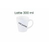 Bílý latte hrnek s vlastním potiskem 300 ml