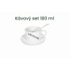 Bílý kávový set s vlastním potiskem 180 ml
