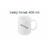 Velký bílý hrnek s vlastním potiskem 400 ml