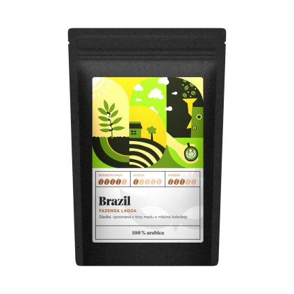 Brazil Fazenda Lagoa - zrnková káva, čerstvě napražená