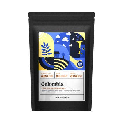 Colombia Excelso Bucaramanga - zrnková káva, čerstvě napražená