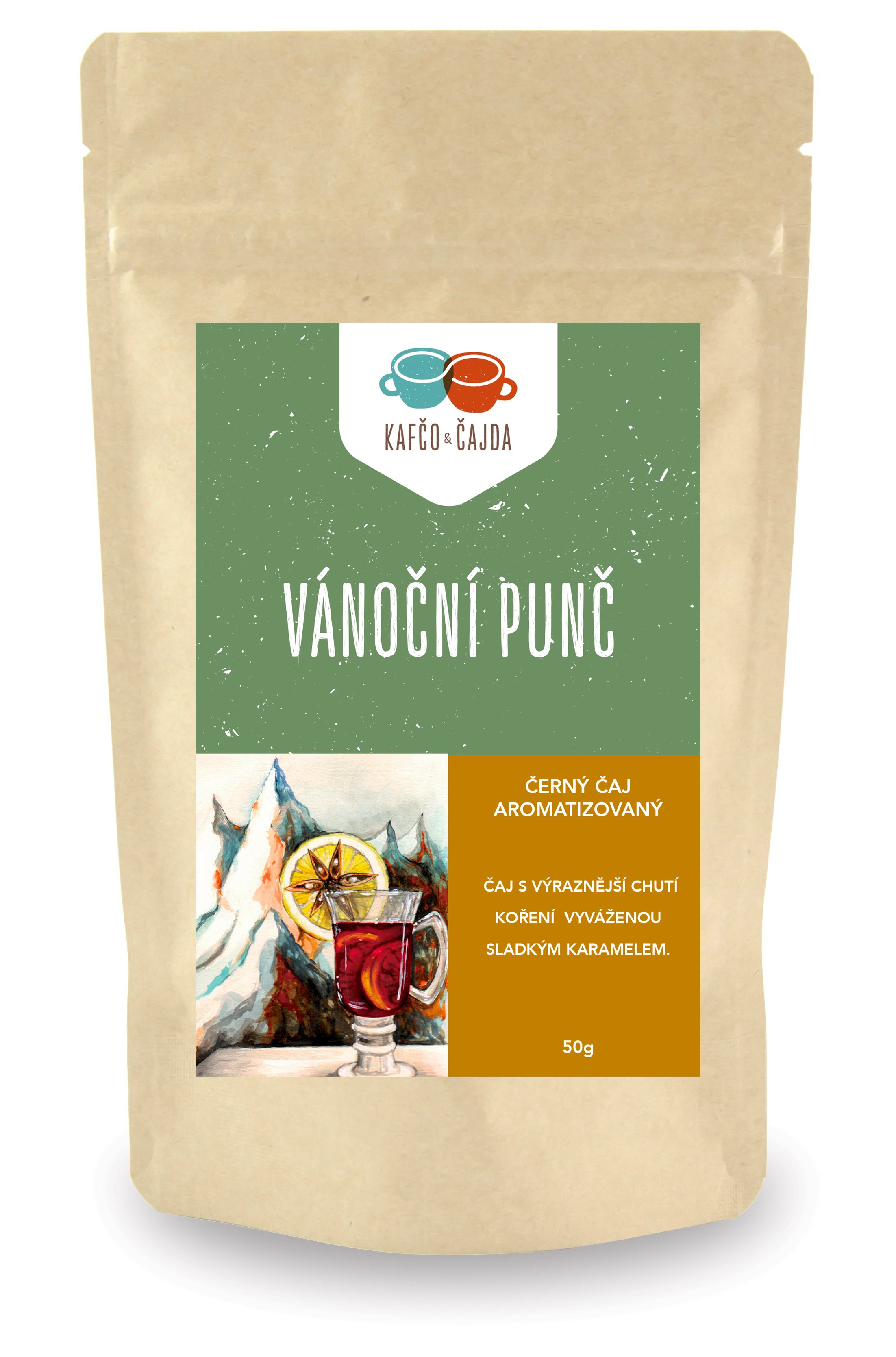 Vánoční punč - Černý čaj aromatizovaný - dárkové balení Velikost balení: 200 g