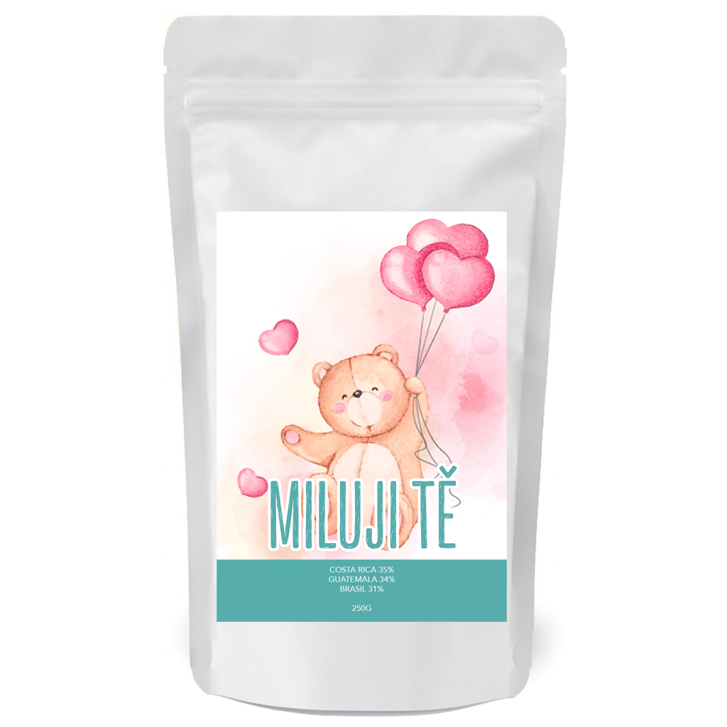 Miluji tě - Méďa - Valentýnská směs Velikost balení: 250 g, Způsob mletí: Turek (jemná)