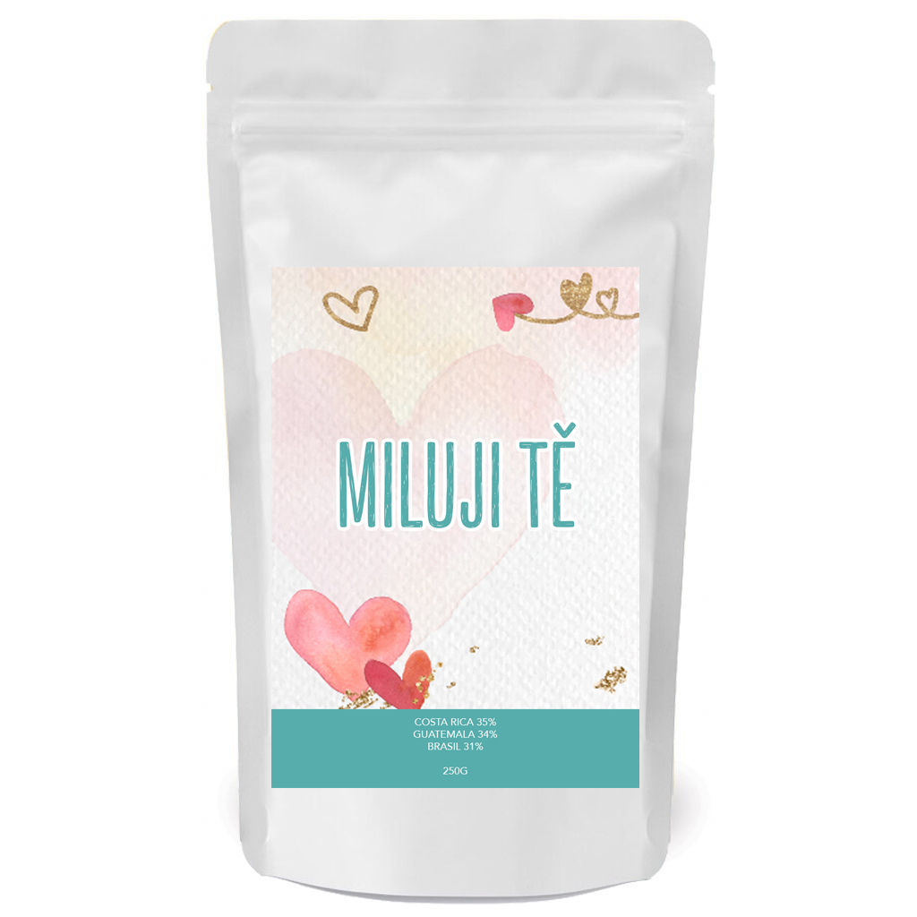 Miluji tě - Srdce - Valentýnská směs Velikost balení: 250 g, Způsob mletí: Turek (jemná)