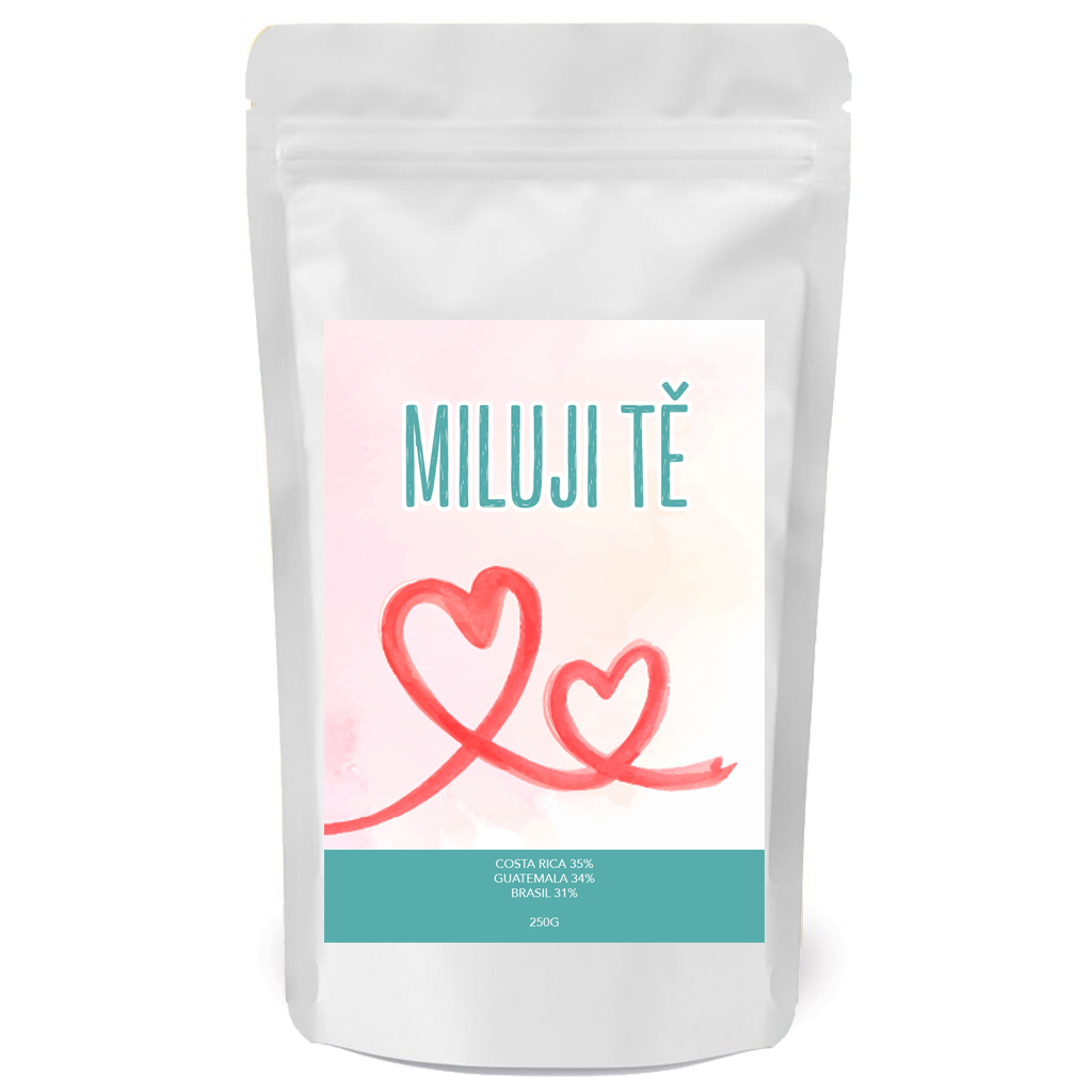 Miluji tě - Srdíčka - Valentýnská směs Velikost balení: 250 g, Způsob mletí: Turek (jemná)