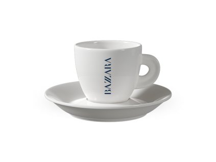 Bazzara espresso šálky 60 ml – sada 6 ks s podšálky